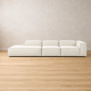Russo 3-Piece Modular Chaise Sofa - Removable Washable Covers – Left Facing