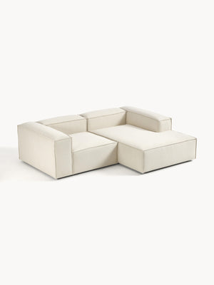 Russo Modern Minimalist 2-Piece Modular Deep Chaise Sofa - Right Facing