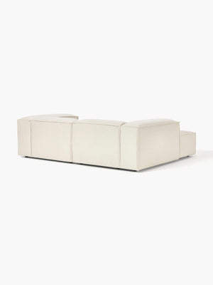 Russo Modern Minimalist 2-Piece Modular Deep Chaise Sofa - Left Facing