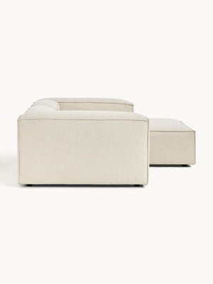 Russo Modern Minimalist 2-Piece Modular Deep Chaise Sofa - Left Facing