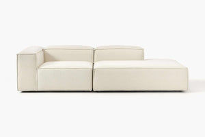 Russo Modern Minimalist 2-Piece Modular Deep Sofa - Right Facing