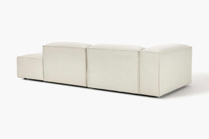 Russo Modern Minimalist 2-Piece Modular Deep Sofa - Right Facing