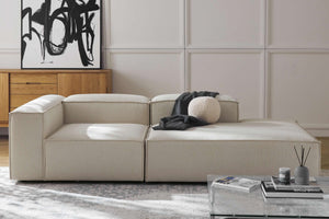 Russo Modern Minimalist 2-Piece Modular Deep Sofa - Right Facing