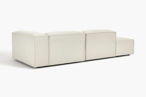 Russo Modern Minimalist 2-Piece Modular Deep Sofa - Left Facing