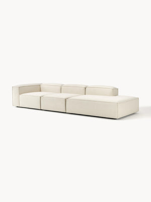 Russo Modern Minimalist 3-Piece Modular Deep Chaise Sofa - Right Facing