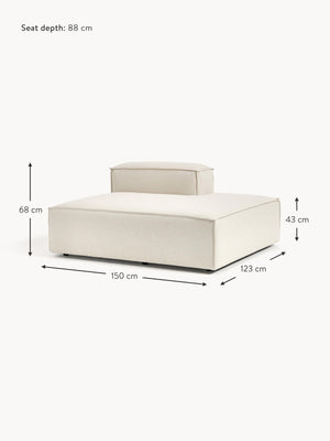 Russo Modern Minimalist Chaise End Module - Right Facing