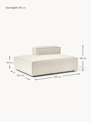 Russo Modern Minimalist Chaise End Module - Left Facing