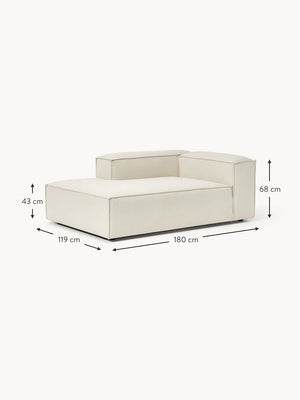 Russo Modern Minimalist Chaise Module - Left Facing