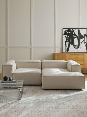 Russo Modern Minimalist Chaise Module - Right Facing