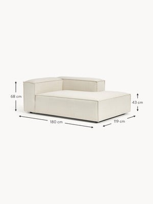 Russo Modern Minimalist Chaise Module - Right Facing