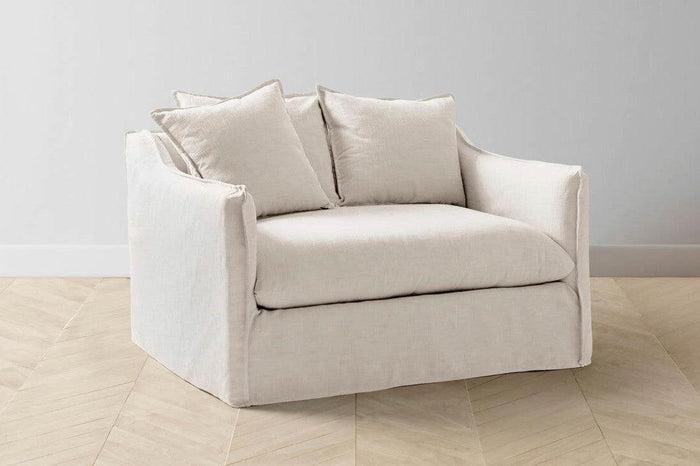Sammy Loose Cover Linen Love Seat