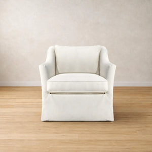 Scarlet Loose Cover Linen Armchair - Ready To Deliver