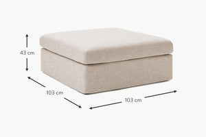 Scotta Ottoman - Loose Washable Cover - Daia Home