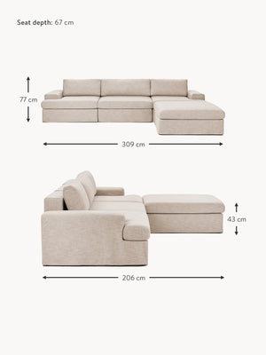 Scotta Loose Washable Cover Modular Sectional Sofa 4 Pieces