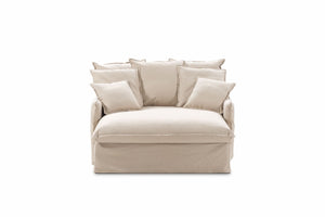 Theodore Washable Loose Cover Love Seat Chaise Lounge - Daia Home