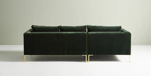 Turin Contemporary Italian Sofa With Chaise, Feather Seats - Daia Home
