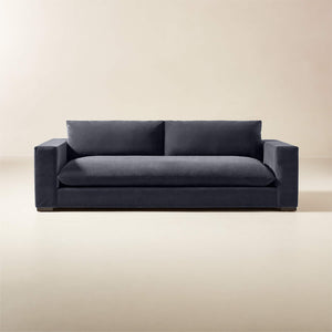 Vitale Deep Seat Low Profile Velvet Sofa - Daia Home