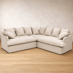 Adele Washable Loose Cover Corner Sofa | Linen, Cotton & Velvet