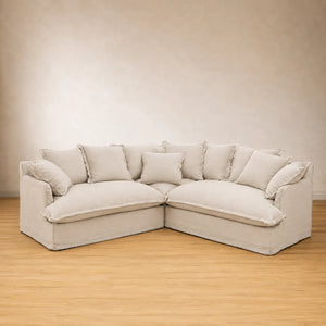 Adele Washable Loose Cover Corner Sofa | Linen, Cotton & Velvet
