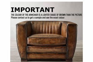 Deco Vintage Leather Armchair