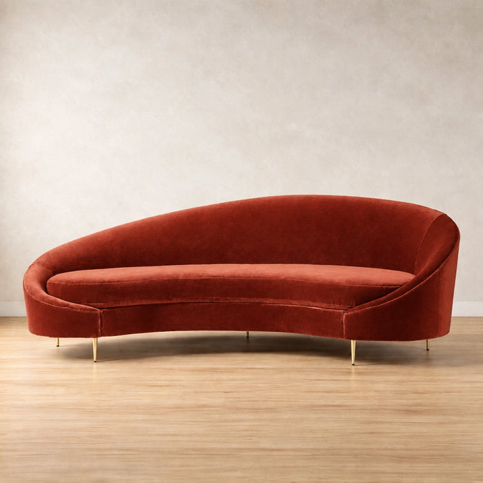 Gianna curved sofa with generous seating for comfortable lounging