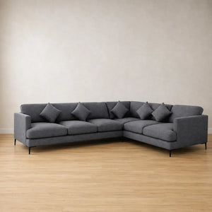 Hudson Charcoal Corner Sofa 320cm x 240cm - Ready to deliver