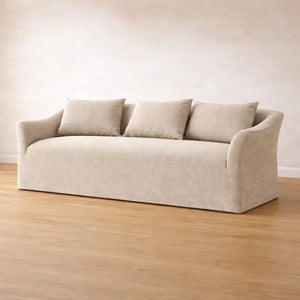 Available August - 200cm Nova Loose Washable Cover Linen Sofa - House Linen Natural