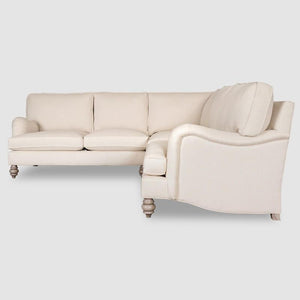 Abbie Classic English Sofa With High Back and Feather Seats - Daia Home