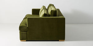 Crew Modern Sofa With Deep Seat, Low Profile, Square Arms - Daia Home