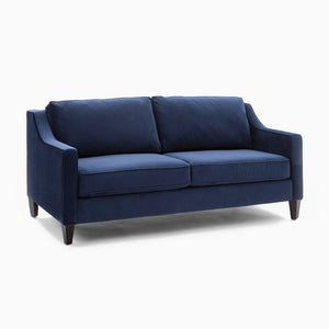 Darcy Mid Century Sofa, Slim Sloping Arms, Feather and Fibre Seats - Daia Home
