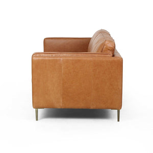 Eaton Mid Century Leather Sofa, Very Comfortable Seat and Back Cushion - Daia Home