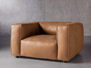 Ebbe Deep Seat Low Profile Modern Leather Sofa - Daia Home