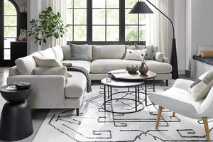 Hudson Deep Seat Mid Century Corner Sofa, Feather and Fibre Cushions - Daia Home