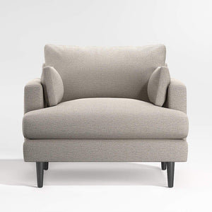 Hudson Deep Seat Mid Century Leather Sofa, Feather and Fibre Cushions - Daia Home