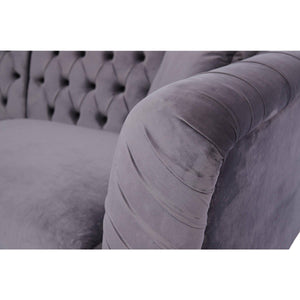 Hugo Contemporary Chesterfield Sofa, Feather Filled Seats - Daia Home