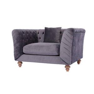 Hugo Contemporary Chesterfield Sofa, Feather Filled Seats - Daia Home