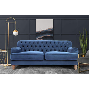 James Deep Seat English Sofa With Chaise, Feather and Foam Seats - Daia Home