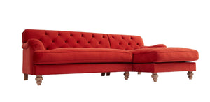 James Deep Seat Corner Sofa With Chaise, Feather and Foam Seats - Daia Home