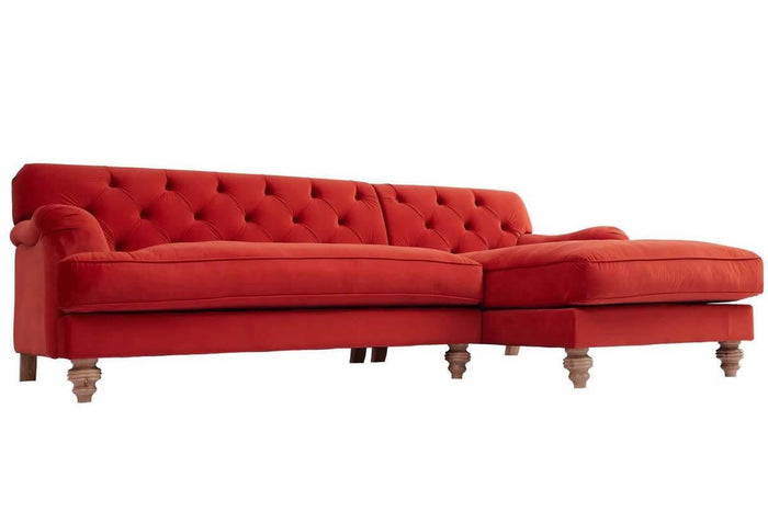 James Deep Seat Corner Sofa With Chaise, Feather and Foam Seats