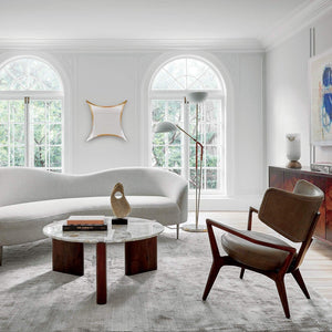 Lorenzo Mid Century Modern Curved Italian Design Sofa - Daia Home