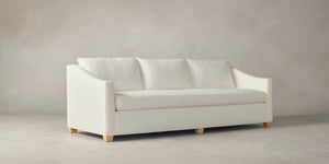 Manon Classic French Deep Seat Sofa, Sloping Arms, Feather Seats - Daia Home