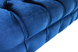 3 Seater Sofa in Royal Blue Velvet - Daia Home