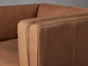 Mette Mid Century Modern Leather Sofa, Comfortable Cosy Seats - Daia Home