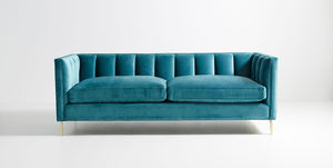 Nelson Mid Century Modern Sofa, Soft Comfy Feather Seats - Daia Home