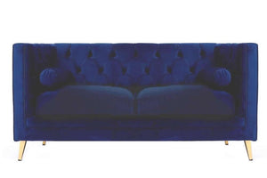 Arthur 2 Seater Sofa in Navy Velvet - Daia Home