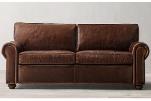 Winston Classic Vintage Leather Sofa - Daia Home
